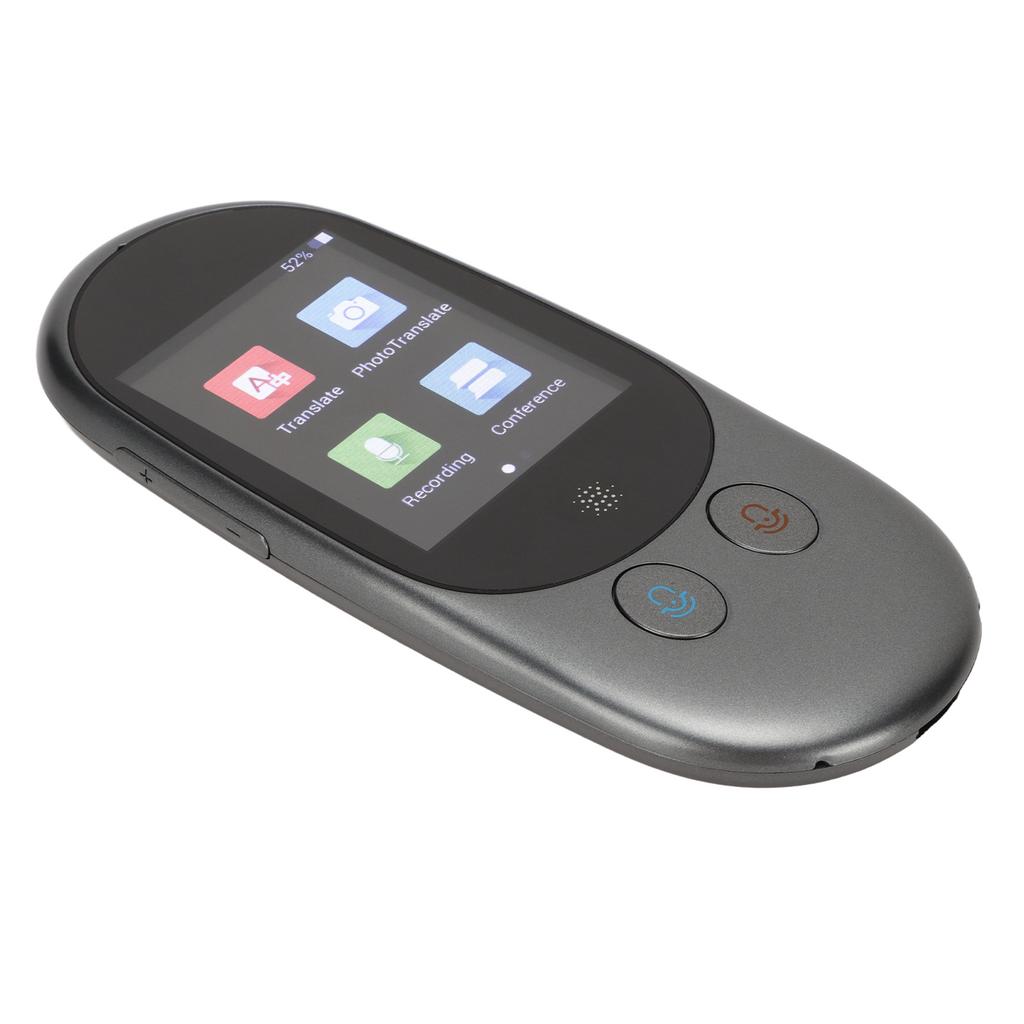 Language Translator Device 2.4in Touch Screen Real Time Two Way Translation Portable Intelligent Voice Translator Grey