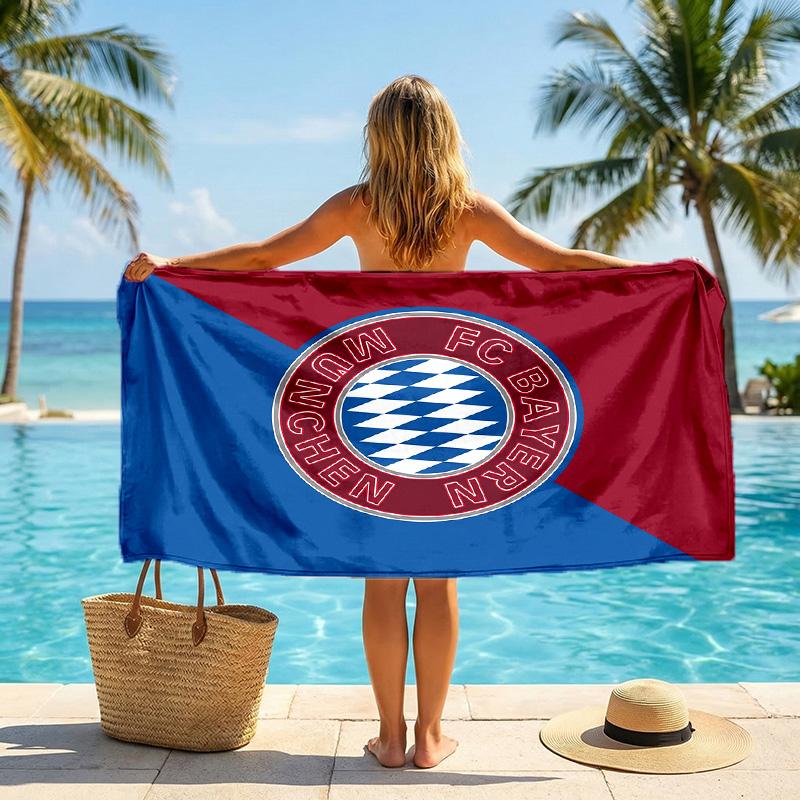 Bayern Munich Print Quick Dry Beach Towel Microfiber Absorbent Portable Travel Swimming Towel