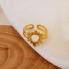 Amazon Shein Personality Sun Love Geometric Design Light Luxury Fashion Ring Ring Women'S Jewelry