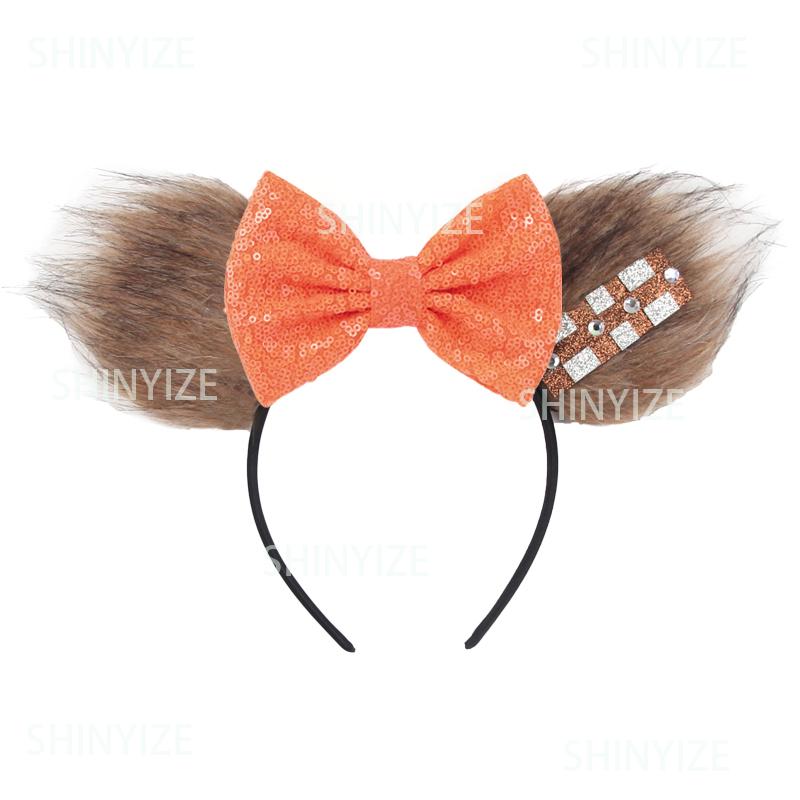 Fashion New Brown Beauty And Beast Mouse Ears Headband 5" Headwear Boys Girls Festival Party Hair Accessories Women Gift