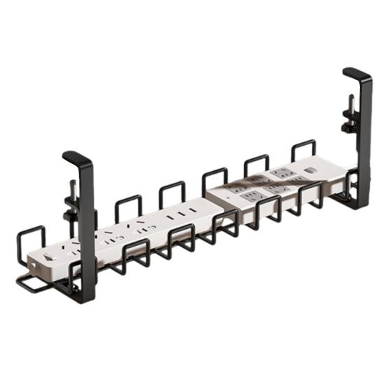 Under-Desk Cable Organizer Efficient Cable Management with Bracket And Hooks Drill-Free Clip-On Installation Home Desktop Accessory