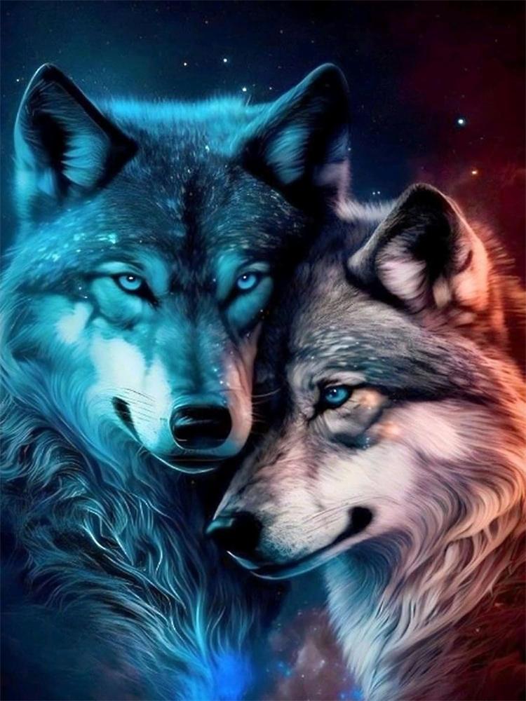 Nouvel Arrivage Broderie Diamant Animal Loup Convient aux Débutants Peinture Diamant Chien Mosaïque DIY Loisir Enfant