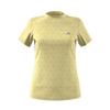 Golf BOS Logo Embossed Mock Neck Short Sleeve Powder Yellow [Adidas Golf] Women's Shirt,