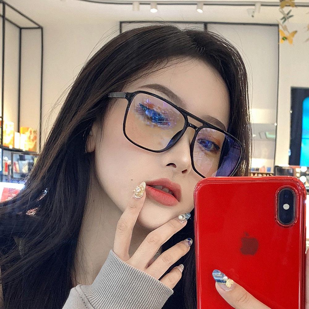 Svarte databriller Dobbel stang Kvinner Menn Anti Blått Lys Runde firkantede Briller Blokkerende Briller Optiske Briller