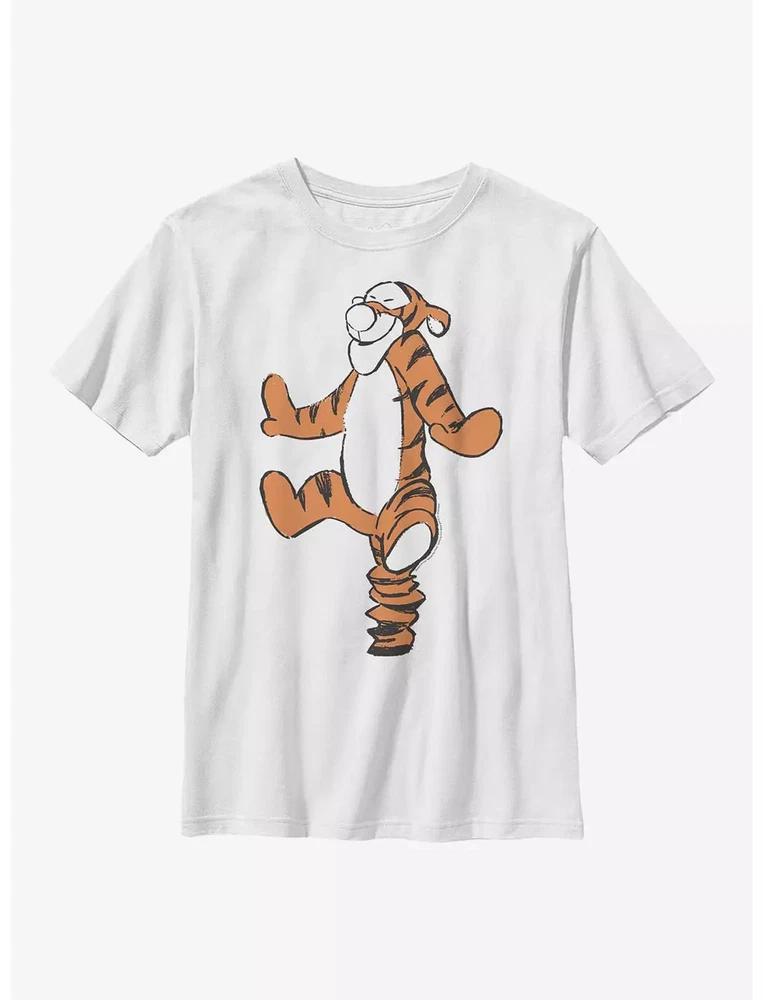 Winnie The Pooh Basic Sketch Tigger Youth TShirt White S