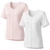 Caregiving Underwear with Front Opening and Plastic Snap Available In 7 Sizes Sizes White and Sizes 5L [RYO...] 2-PackWomen's Short-Sleeved Closure,