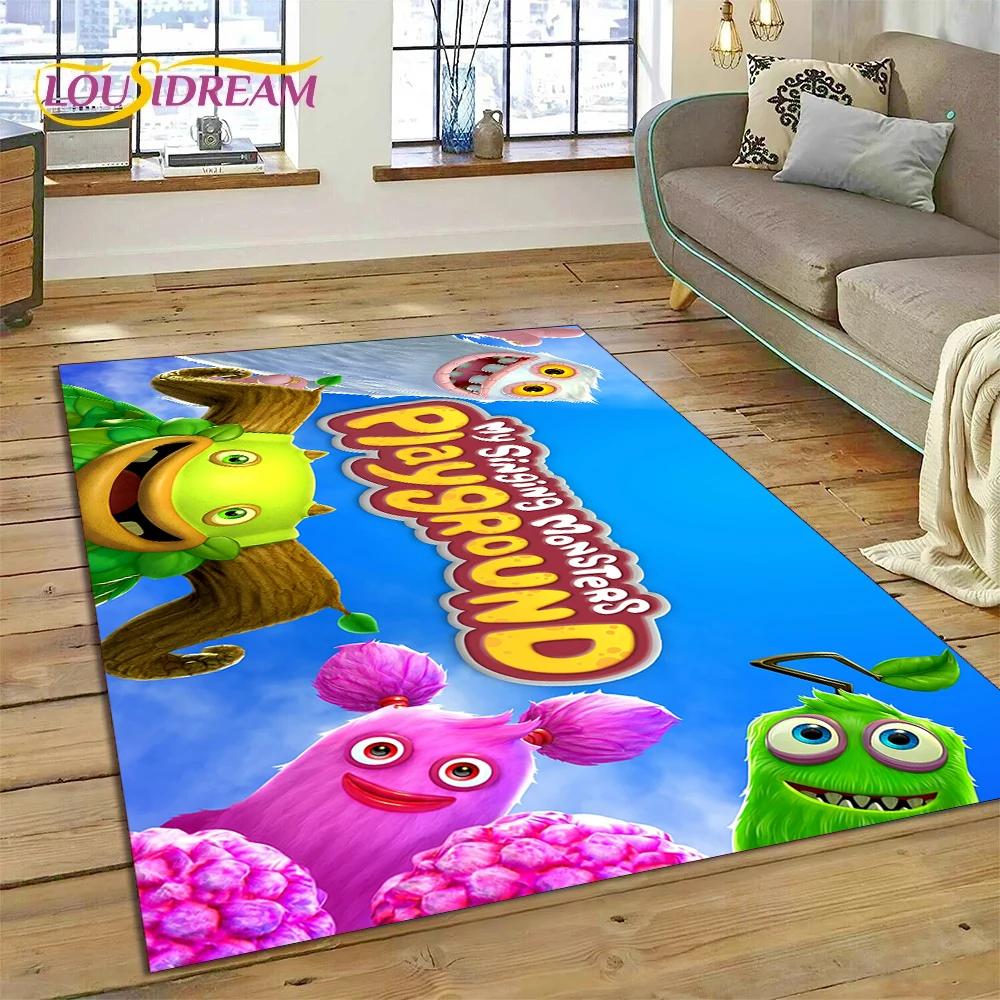 3D Game My Singing Monsters Cartoon Rug Carpet for Living Room Bedroom Home Decor,Floor Mat Non-slip for Sofa  Doormat Gift Kids