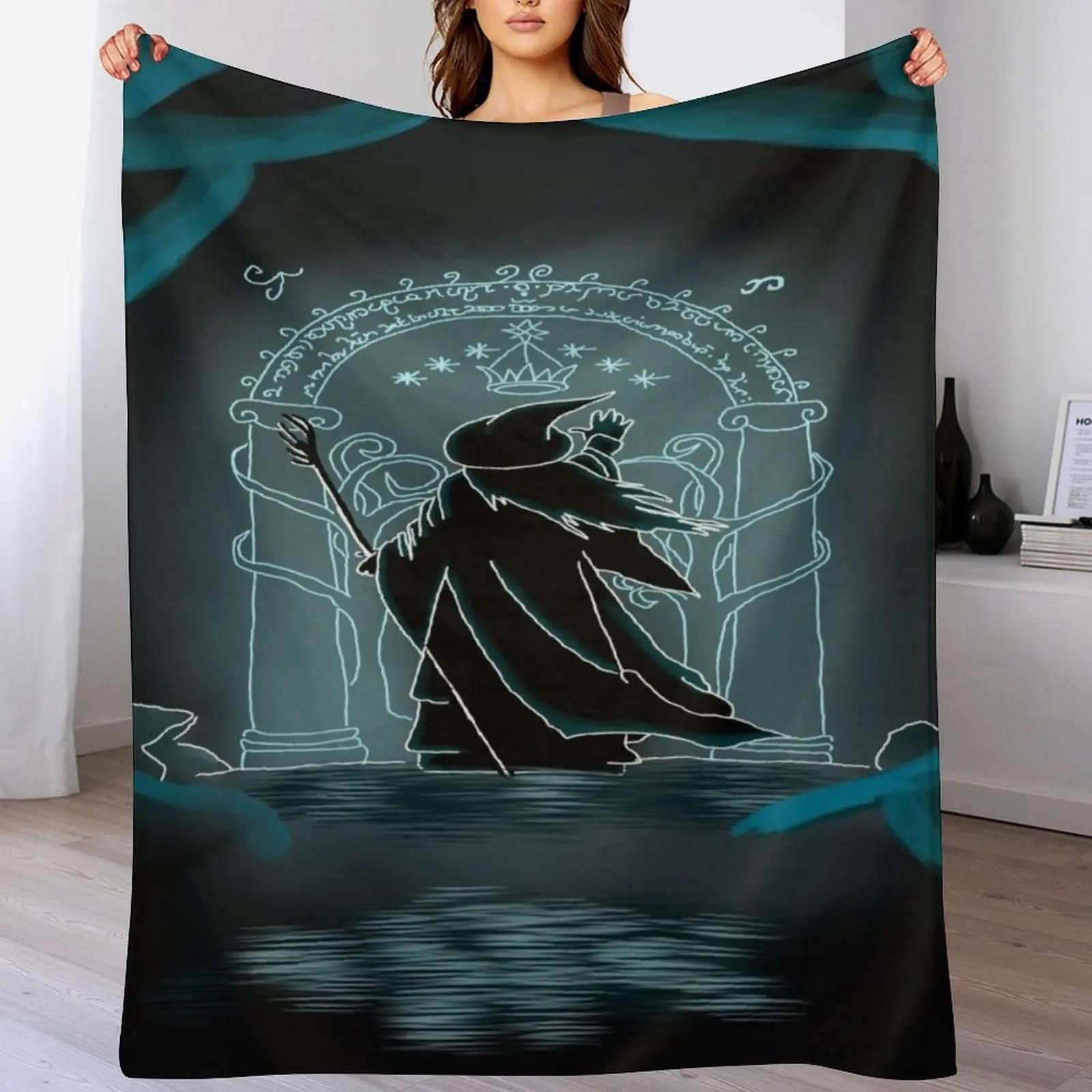 speak friend and enter Throw Blanket Lightweight Cozy Blanket for Bed Sofa 102x76cm(40x30in)
