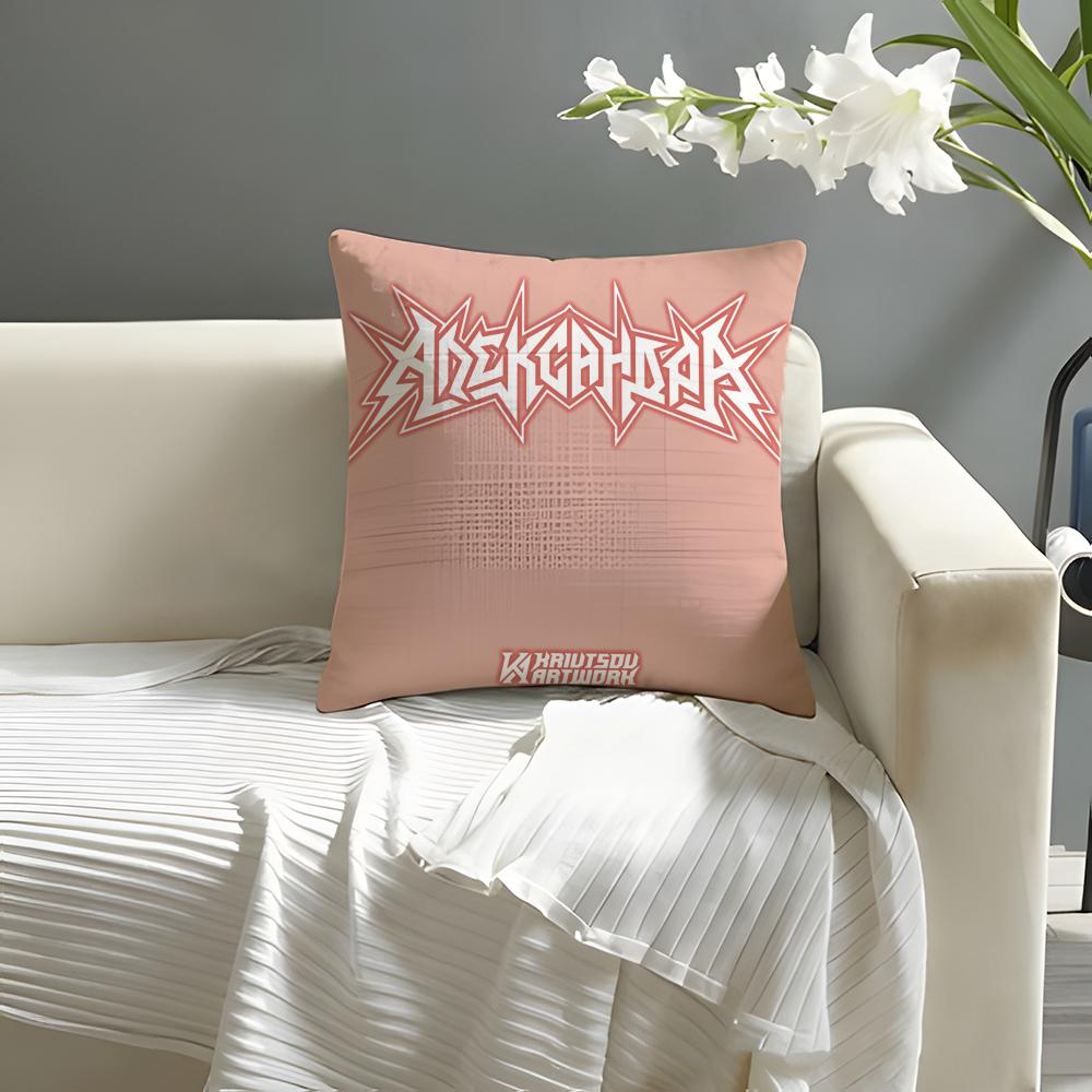 

Cool Tthrash MmetalES Pillow Case Natural Linen Organic Fabric DoubleSided Printing Sofa Home Decor Cushion Cover 30X30cm