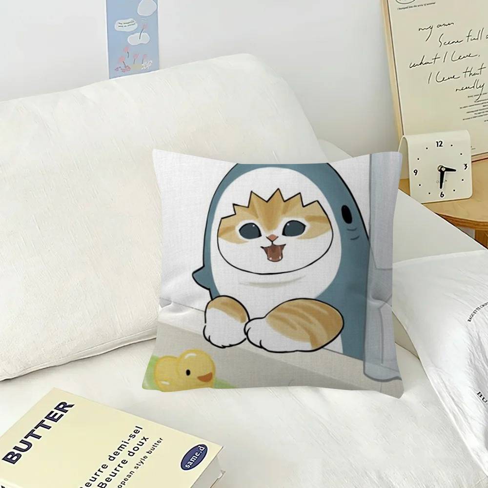 Mofusand Cute Cat Cartoon   Cushion Cover Pillowcase Upholstery Sofa Throw Pillow Home Decor Pillowcas