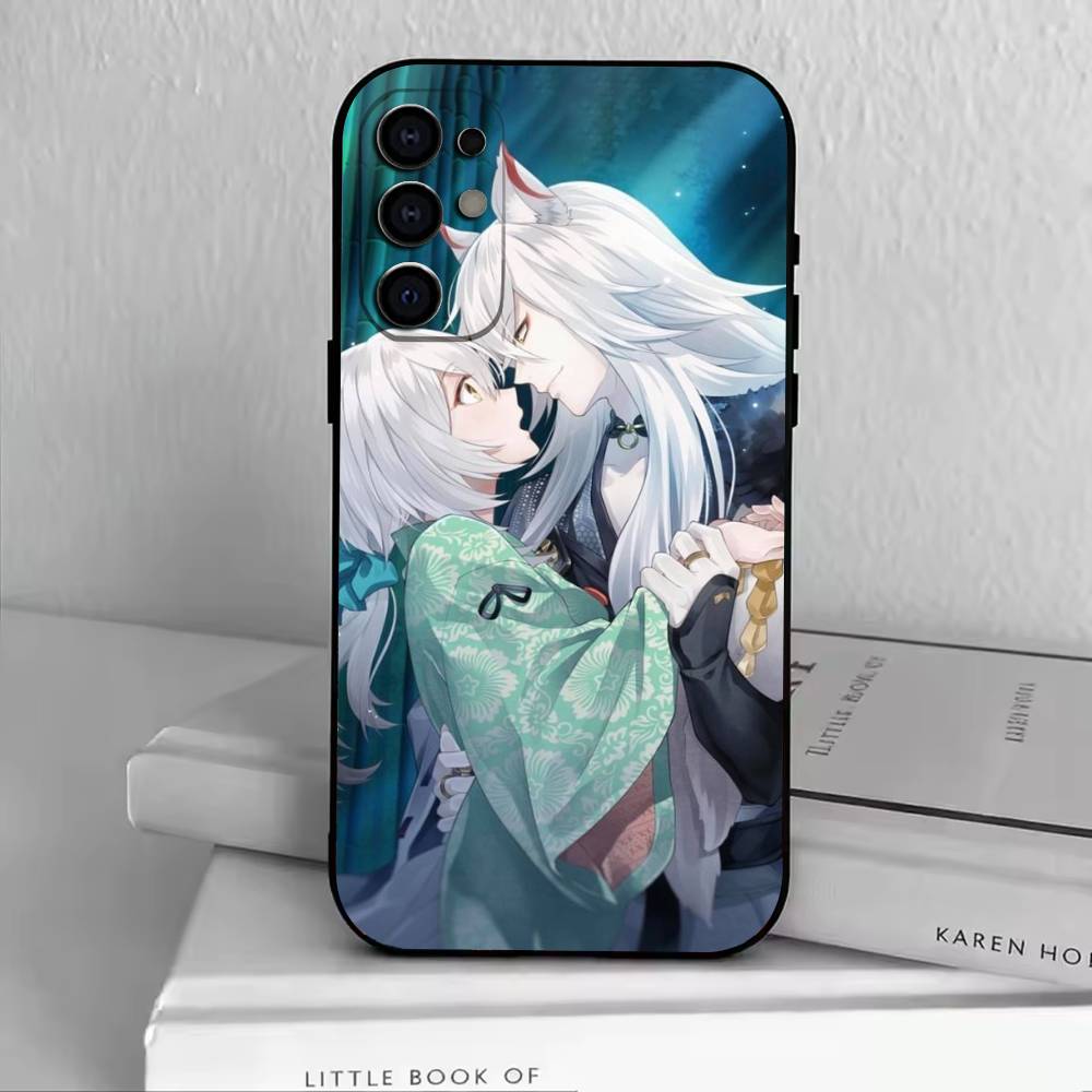 M-misama Kiss T-Tomoe Phone Case Black Silicone Soft For Samsung S25,S24,S21,S22,S23,S30,Ultra,S20,Plus,Fe,Lite