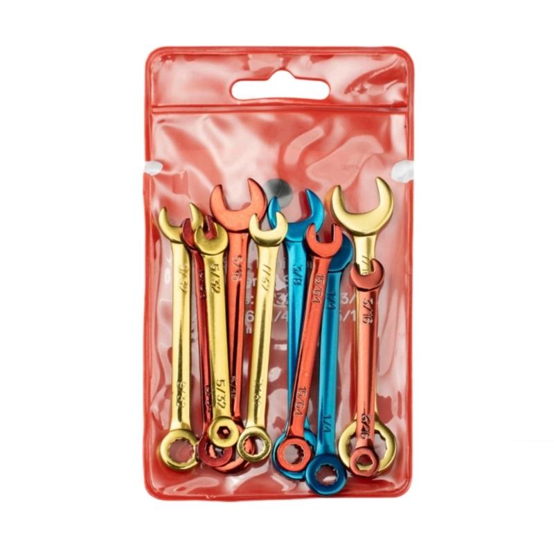 

10Pcs Open End Wrench Set Flat Wrench Tool Multifunctional for Plumbing Tubing Gas Nozzle Double Ended Open End Wrench