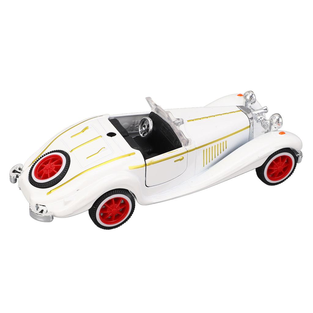 1:32 Scale Vintage Convertible Car Model Alloy Diecast Model Car Toy for Kids Birthday Gift White