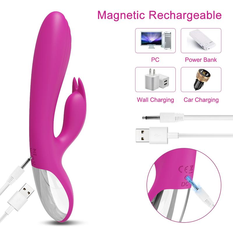 Rabbit Vibrator for Women Powerful Clitoris G Spot Stimulator Vagina Nipple  Clit Massager Dildo Sex Toys Female Adults Supplies