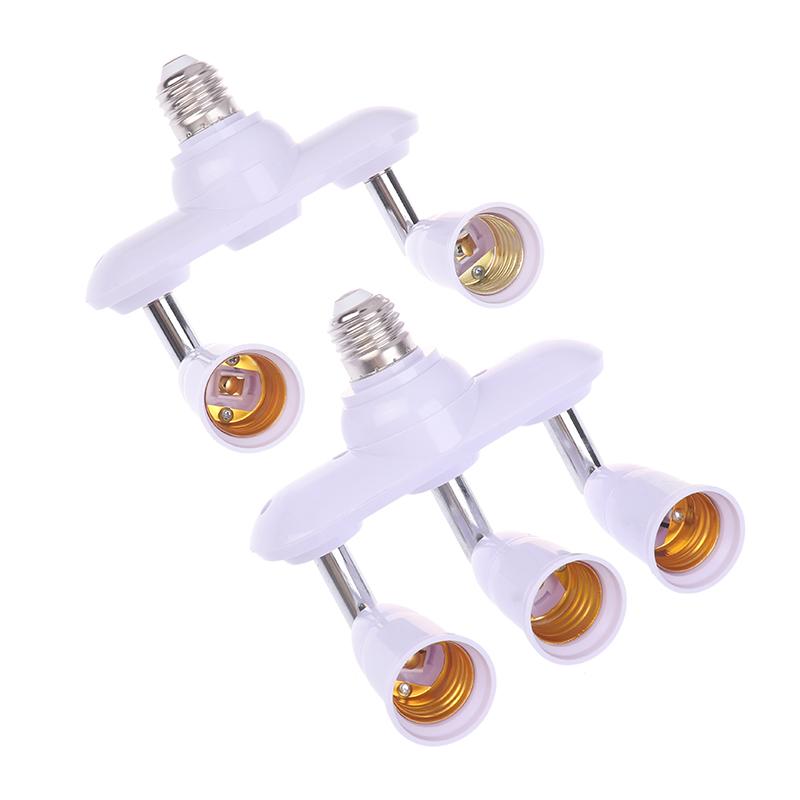 2/3 In 1 E26 E27 To E26 E27 Screw Led Lamp Bulb Base Splitter 1 To 2/3 E27 Light Socket Holder Adapter Extender