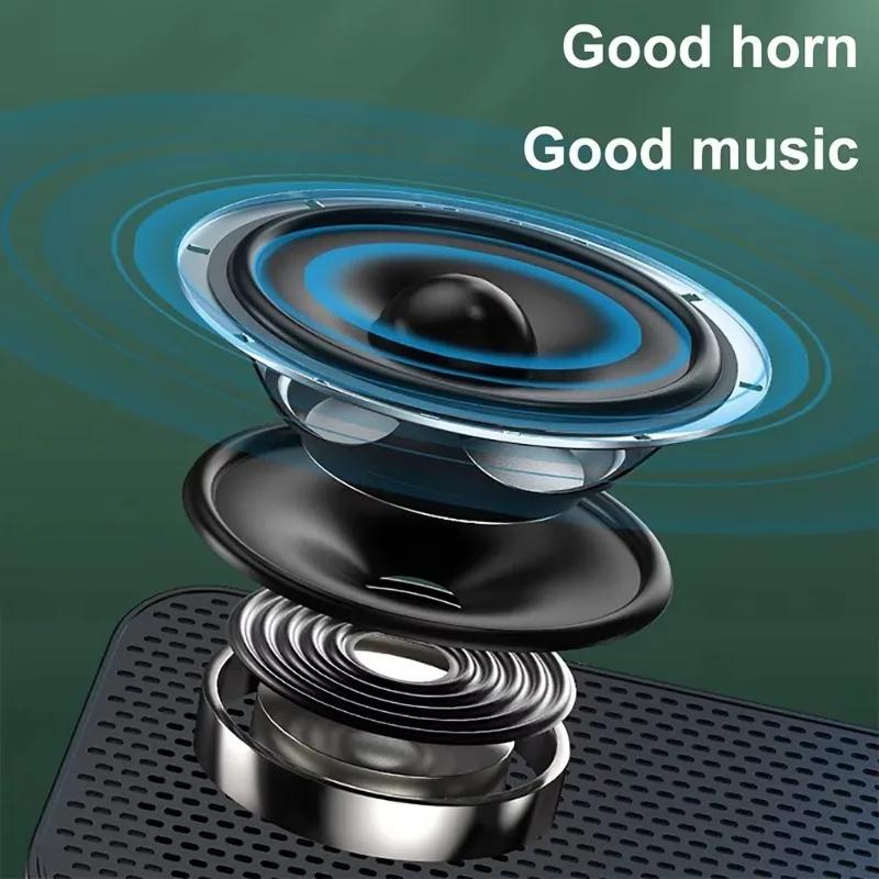 Multifunctional LED Alarm Clock with Bluetooth Speaker Mirror Display FM Radio Temperature Portable for Bedroom & Office Decor