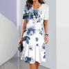 2025 Women's Dresses Floral Print Summer Elegant Dresses Female Short Sleeve Dress Fashion Casual Daily Clothes