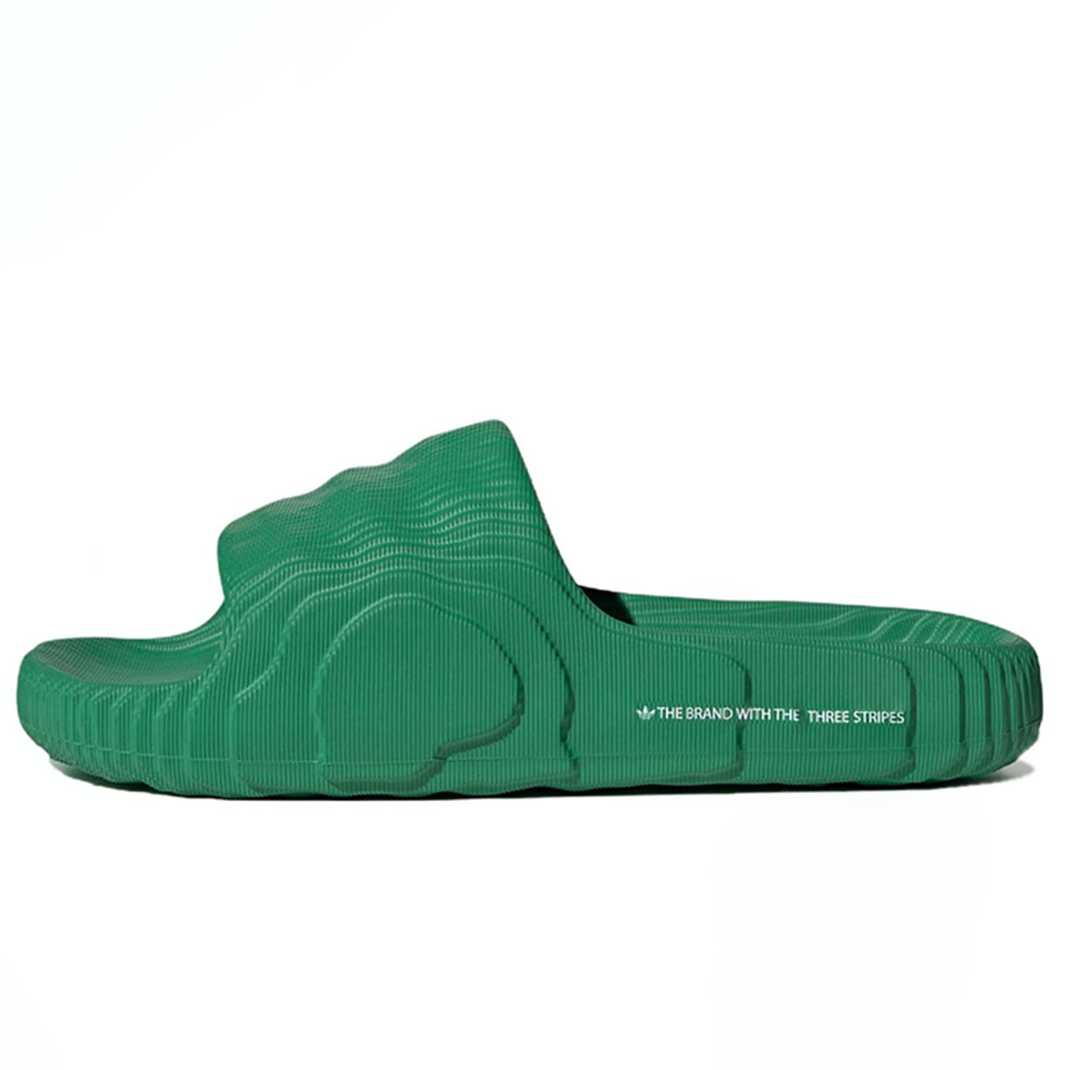 adidas Adilette 22 Slides  Green White  Men s IF5395 EU 48.5