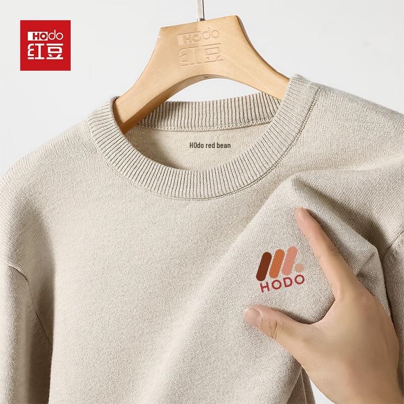 Hodo Men's Warm Fleece-Lined Crew Neck Knit Sweater