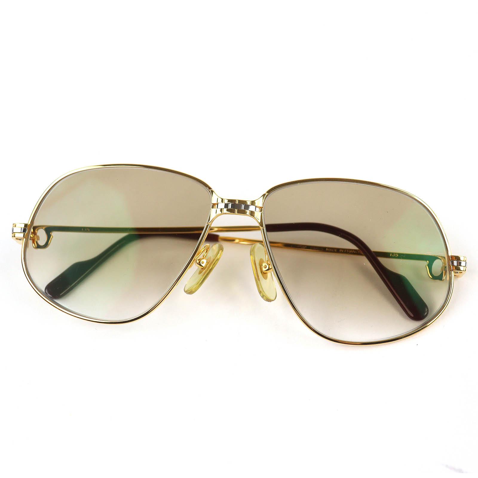 

Great Cartier sunglasses PANTHERE teardrop gold mens Used