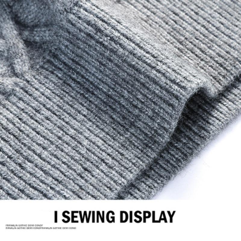 Herbst und Winter Neue Halb-high Neck Verdickt Dicke Nadel männer Pullover Zipper Lose Pullover Gestrickte Pullover Männer