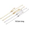 304 Stainless Steel Link Chain Connector Bracelets Anklet Round Heart DIY Making Jewelry Findings 16.5cm(6 4/8") Long, 2 PCs
