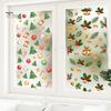 PVC Window Cling Christmas Static Cling, Xmas Tree Snowman Santa Hat Bell Waterproof Glass Sticker, Removable Reusable Decoration Decal for