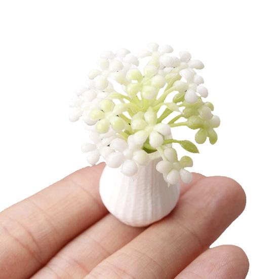 

Mini Vase And Flowers 1:12 Scale Vase Miniature Tiny Table Centerpiece Flower Vase for Doll Mansion Living Room Decor Little Flower