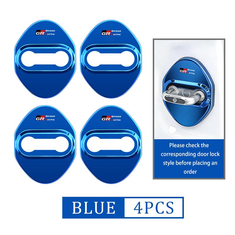 ACS2 4PCS Car Door Lock Cover Stainless Steel Protection Accessories For Toyota Crown GR Corolla YARIS Auris C-HR Hilux Vios Prius