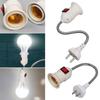 EU / US Plug E27 Lamp Base with Switch White Light Holder Durable Bulb Adapter  Bedroom