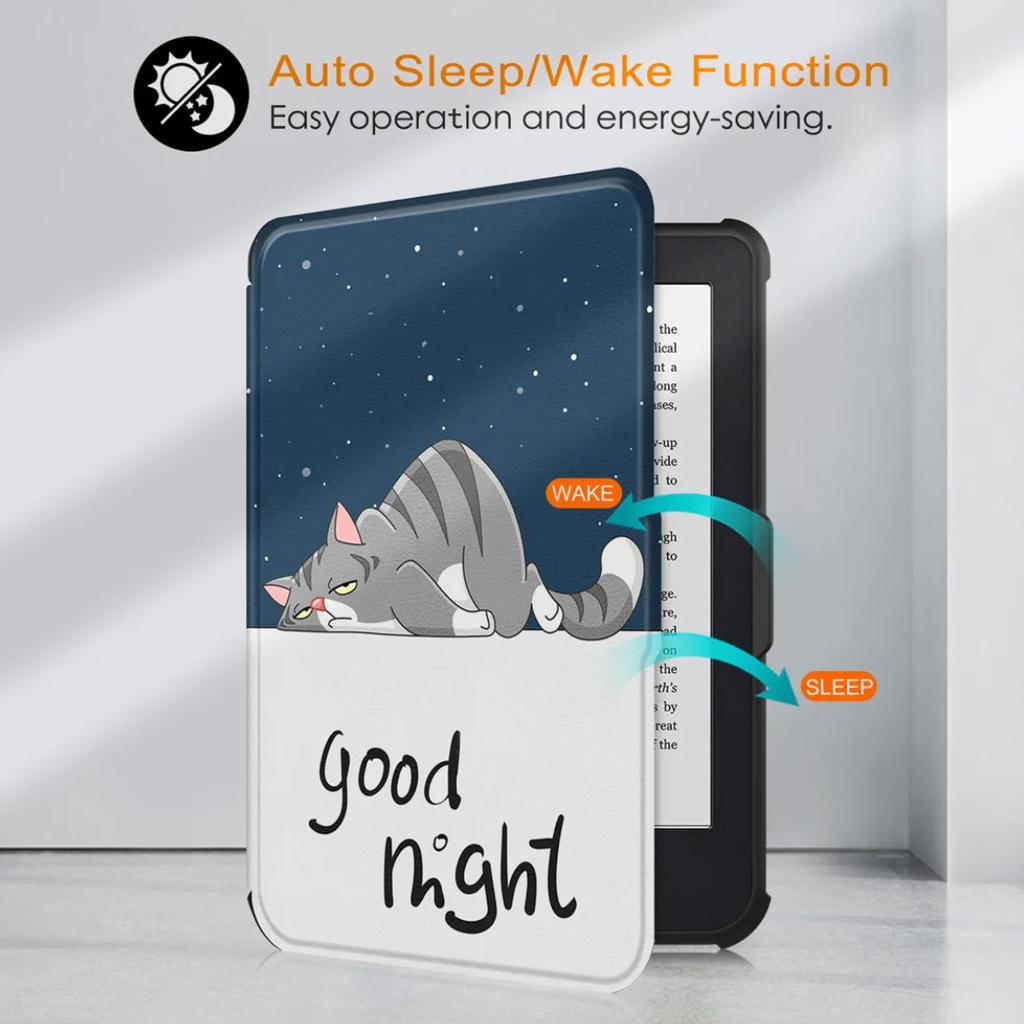 Per Kobo Clara BW / Clara Colour 2025 Custodia 6 pollici Auto Wake Sleep Copertina in Pelle PU Morbida Magnetica Custodia per Ereader N365 N367 Funda