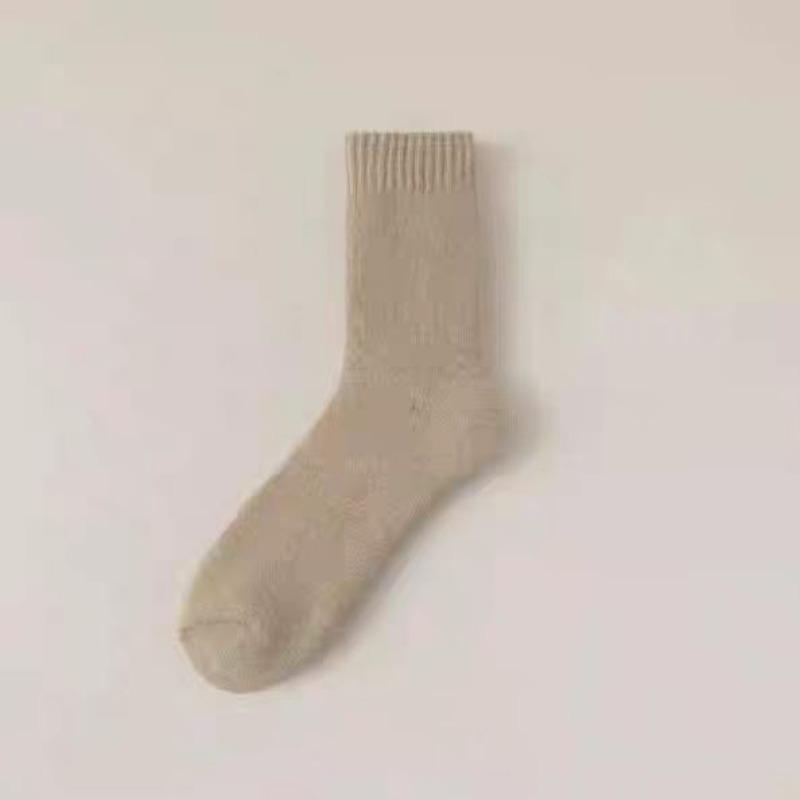 Men's Autumn and Winter Thickened Cashmere Loop Socks, Fleece Warm Mid-calf Socks, Winter Cold-proof Fleece Long Socks