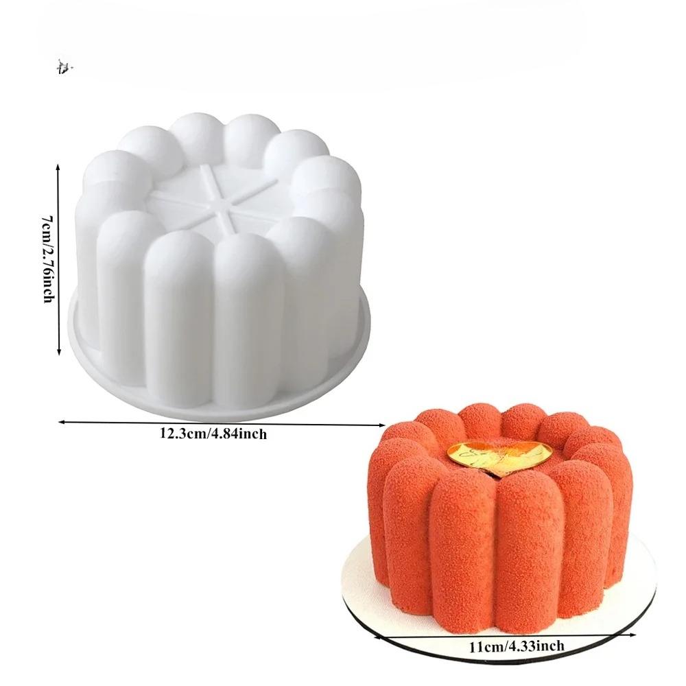 

3D Flower Silicone Chocolate Mousse Mould Round Bento Cake Pudding Dessert Baking Pan Pastry Decoration Tools Kitchen Bakeware