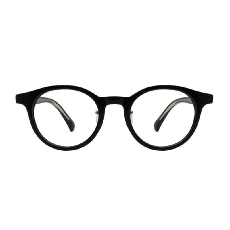 Oart Day BLACK Round Horn-Rimmed Glasses