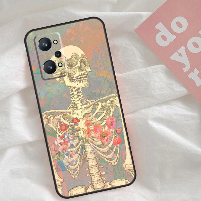 Gothic Fashion Skull For Realme C30 C31 C33 C35 C55 C21Y GT Neo 5 3T 2T OnePlus 11 10 9 Pro Nord CE 3 2 Lite Case
