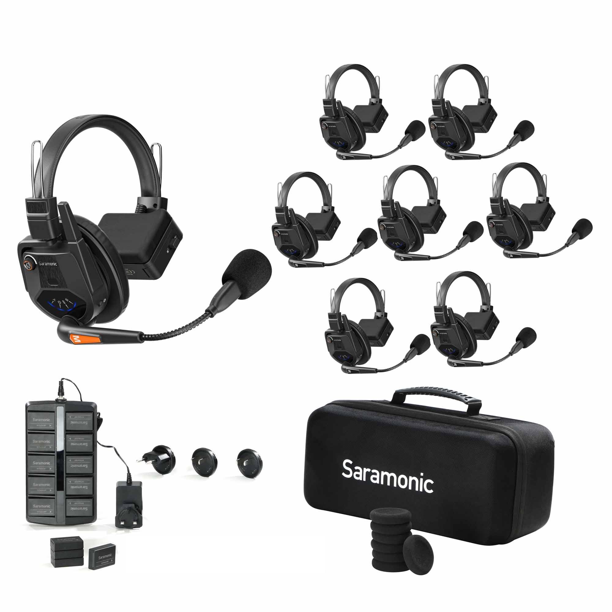 

Saramonic 1.9GHz Full Duplex Wireless Intercom System WiTalk9 Single Ear Headset (7 PeopleWith Case)