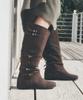 Moodnight Pia Comfort Sole 5-Belted Long Boots | Detachable Belt - 3 Colors