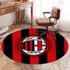 AC Milan Printed Round Rug Carpet Chair Rug Area Rug Entryway Doormats,for Office Chair Living Room Bedroom Kitchen Room.
