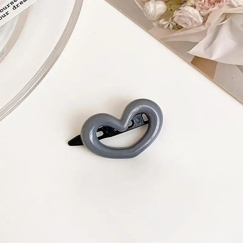 1/2/3pcs Love Morandi Hair Clip New Women's Side Broken Hair Clip Children's Seamless Duck Mouth Clip with Forehead Bangs Clip