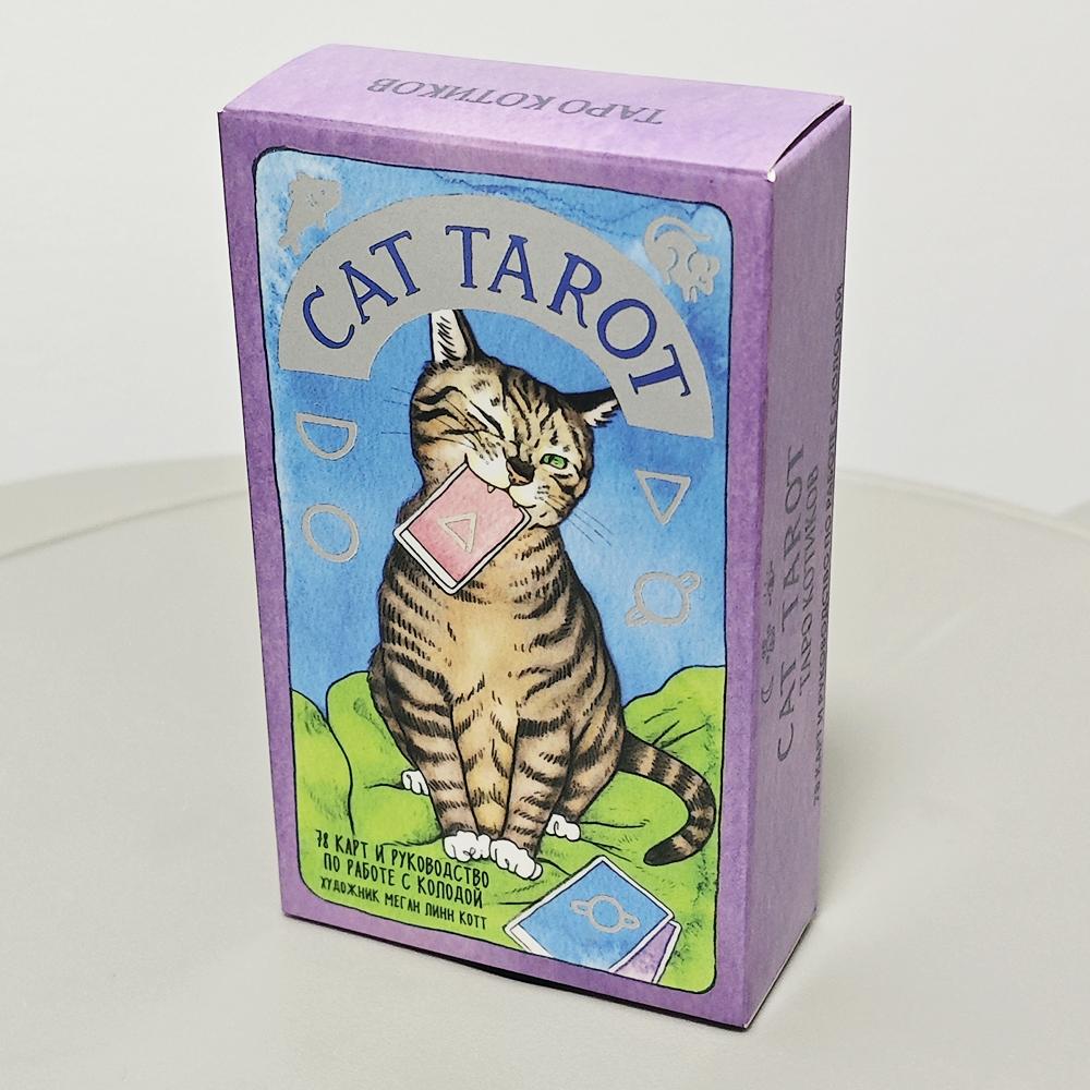 10.3*6cm Tarot Pisici Limba Rusă 78 Cărți Tarot cu Tematică Felină Combină Autenticitatea cu un Simț Felin al Umorului