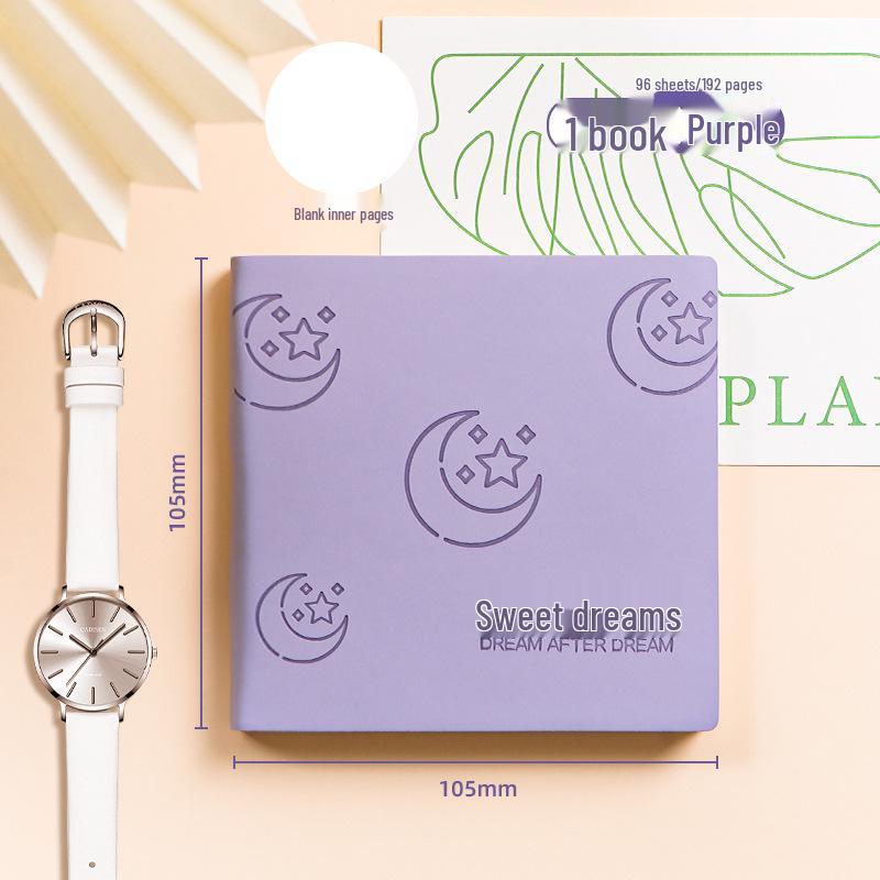 Cartoon Square A7 Softcover Notebook - Portable Pocket Journal for Travel & Stamps