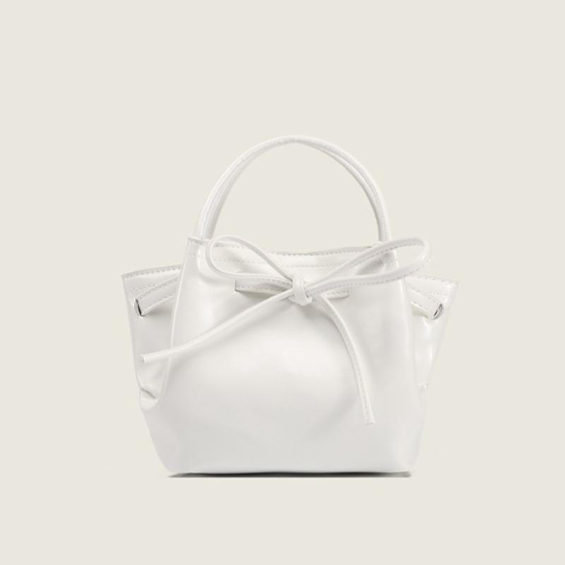 

Нишевая портативная сумка-корзина для овощей, женская весенняя новая модная сумка-тоут, универсальная сумка-мессенджер с бантом, большая белый