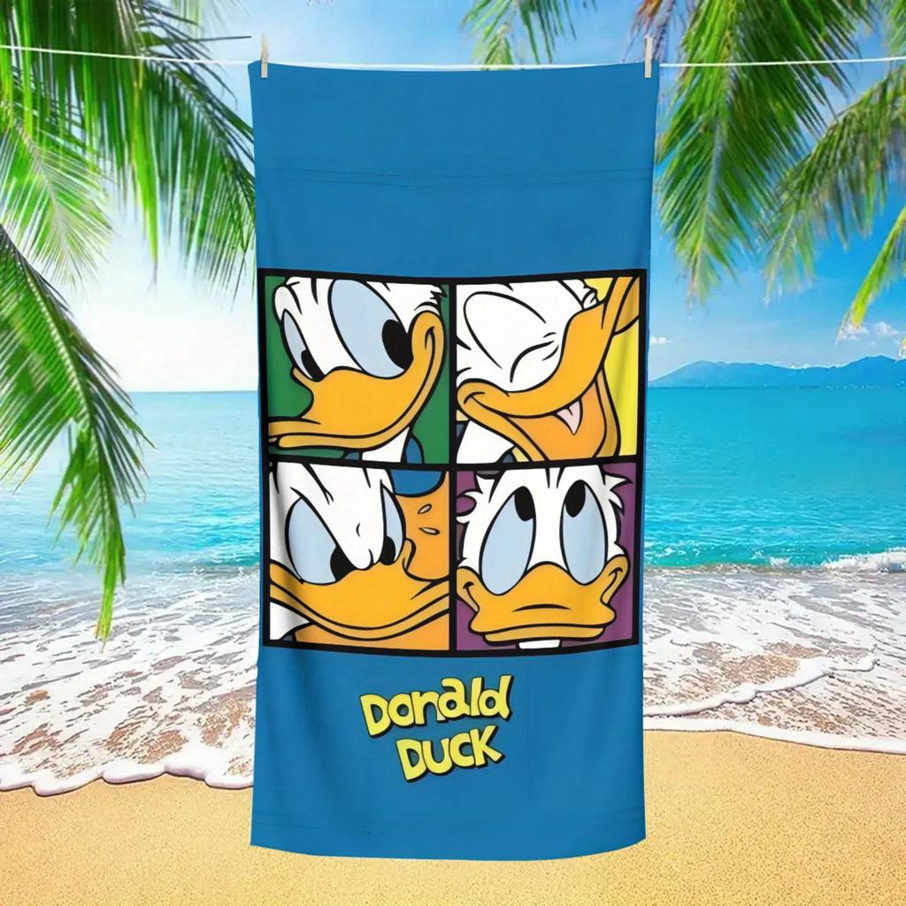 1pc Donald Duck Beach Towel Swimming Design Bath Towel for Summer Travel Swimming Camping Cruise Accessories