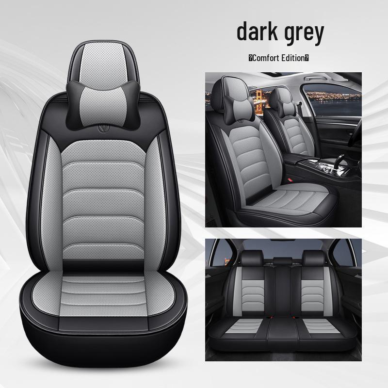 Nappa Leather Full Coverage Car Seat Cover - Five-Seat Cushion for All Seasons