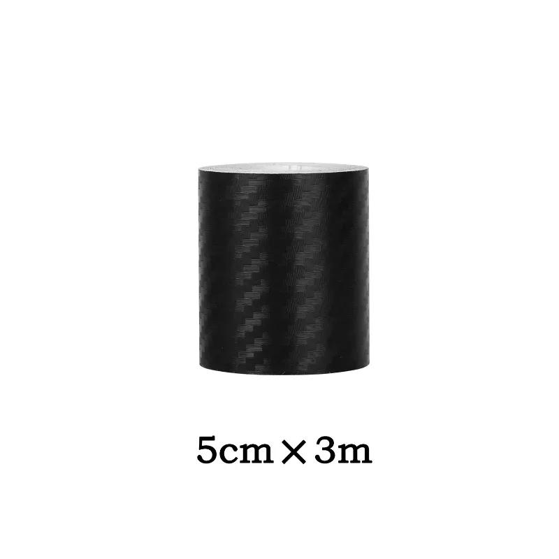 1 Roll Carbon Fiber Car Sticker Auto Door Trunk Protective Strip Threshold Anti Scratch Tape Waterproof Decal Car Door Protector