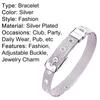 Bracelet Adjustable Fine Workmamship Silver Plated Adjustable Belt Buckle for Daily Wear