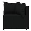 Vidaxl Corner Sofa Modules With Cushions, 2 Pcs, Black, Poly Rattan