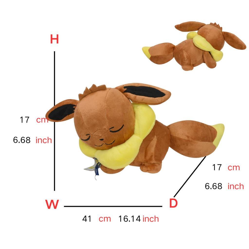 Eevee Sleep Pokemon Plush Doll Vaporeon Cubone Lucario Charmand Slowpoke Chikorita Ponyta Psyduck Sylveon Pikachu Peluche Toy