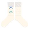 Thin Style Children's Socks - Summer Cotton, Sweet Bow, Bubble Yarn, Frilly Mid-calf Pile-up Socks