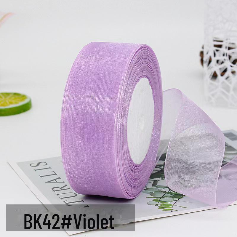 

Прозрачная лента из снежной пряжи шириной 4 см для изготовления своими руками аксессуаров для волос и упаковки подарков